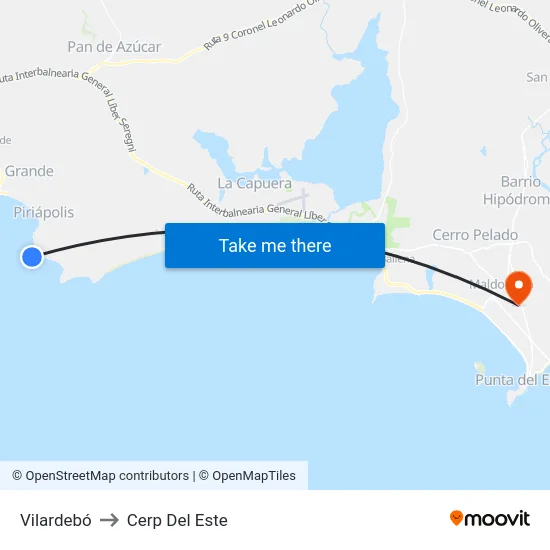 Vilardebó to Cerp Del Este map