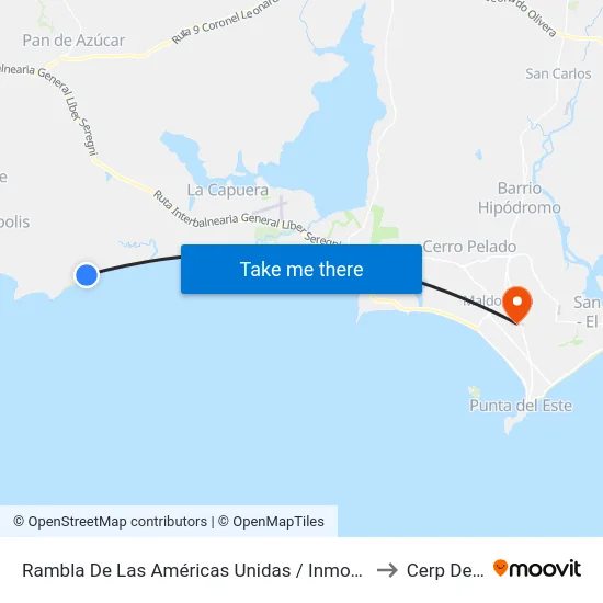 Rambla De Las Américas Unidas / Inmobiliaria Punta Negra to Cerp Del Este map