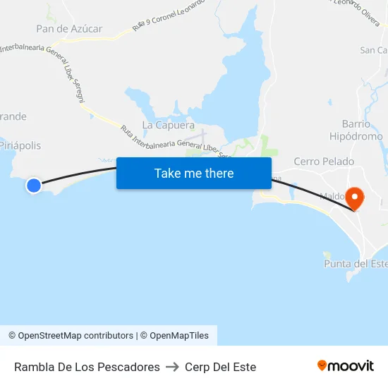 Rambla De Los Pescadores to Cerp Del Este map