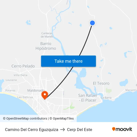 Camino Del Cerro Eguzquiza to Cerp Del Este map