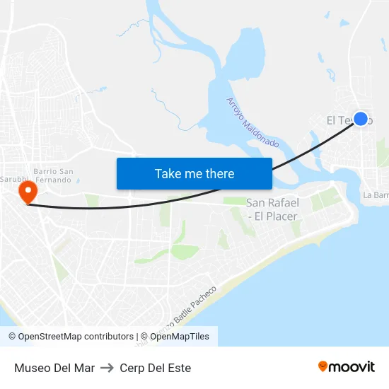 Museo Del Mar to Cerp Del Este map