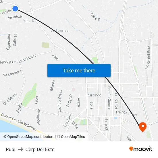 Rubí to Cerp Del Este map