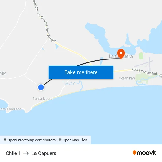 Chile 1 to La Capuera map