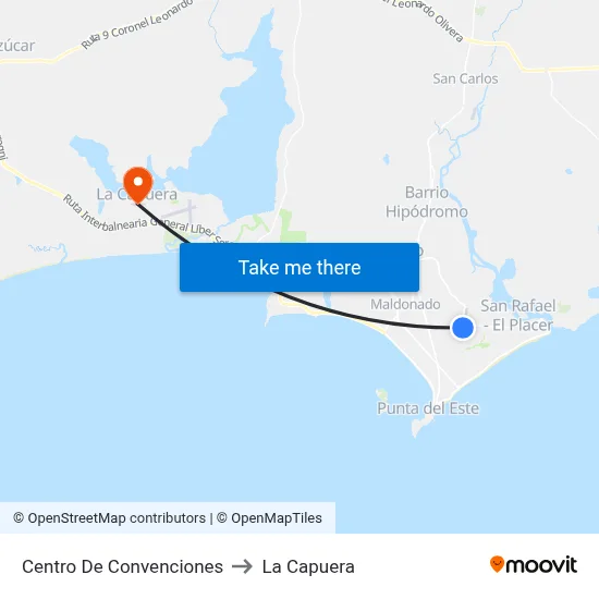 Centro De Convenciones to La Capuera map