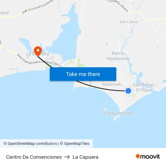 Centro De Convenciones to La Capuera map