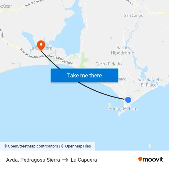Avda. Pedragosa Sierra to La Capuera map