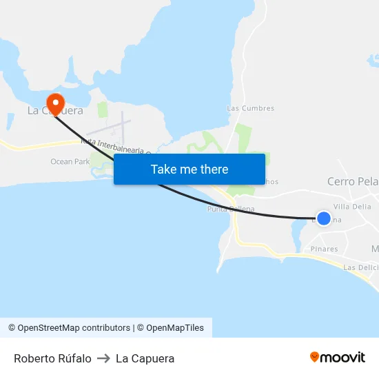 Roberto Rúfalo to La Capuera map