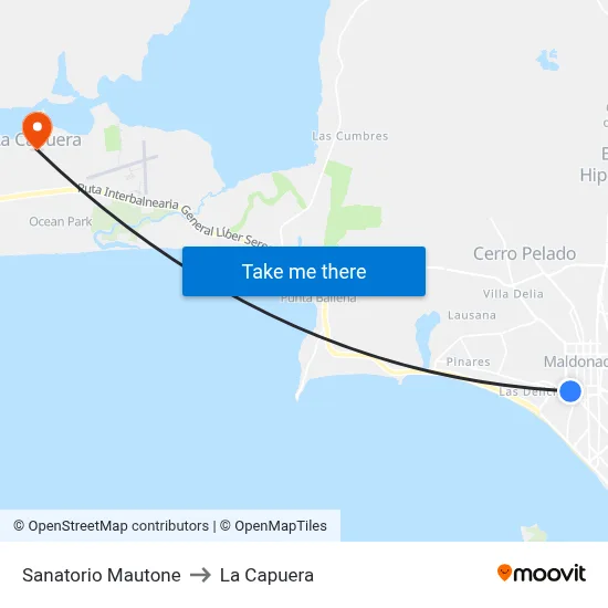 Sanatorio Mautone to La Capuera map