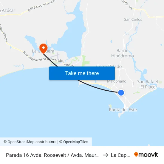 Parada 16 Avda. Roosevelt / Avda. Mauricio Litman to La Capuera map