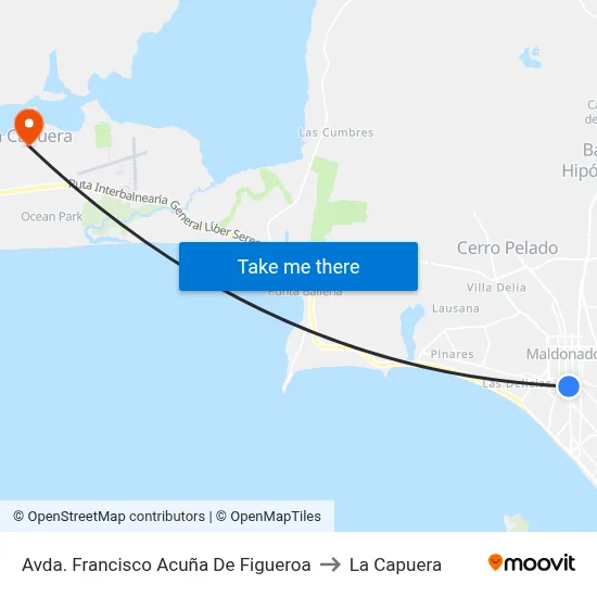 Avda. Francisco Acuña De Figueroa to La Capuera map