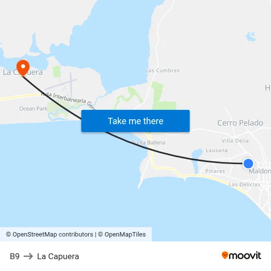 B9 to La Capuera map