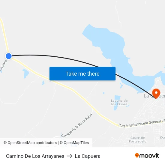 Camino De Los Arrayanes to La Capuera map
