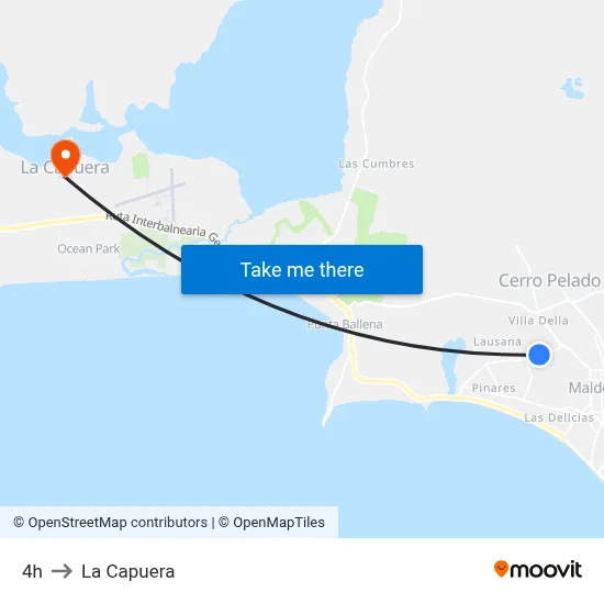 4h to La Capuera map