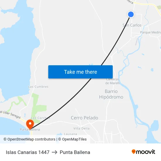 Islas Canarias 1447 to Punta Ballena map