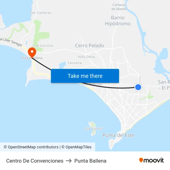 Centro De Convenciones to Punta Ballena map