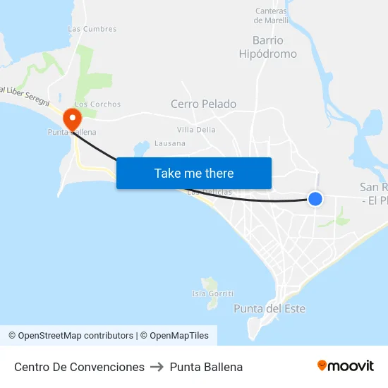 Centro De Convenciones to Punta Ballena map