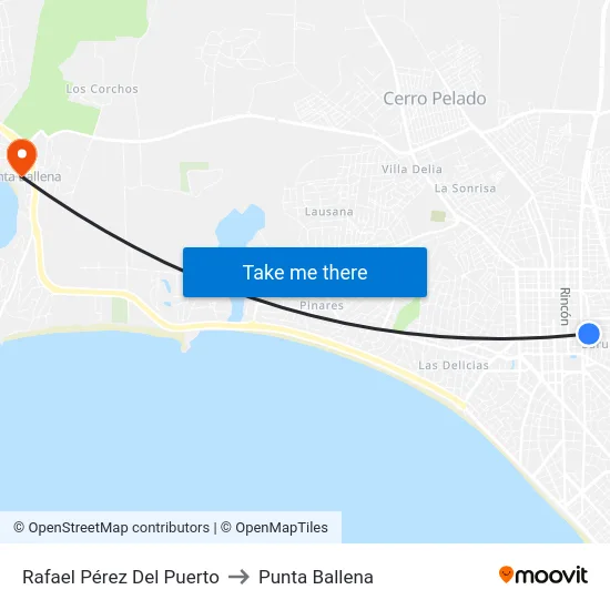Rafael Pérez Del Puerto to Punta Ballena map