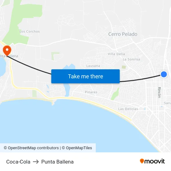 Coca-Cola to Punta Ballena map