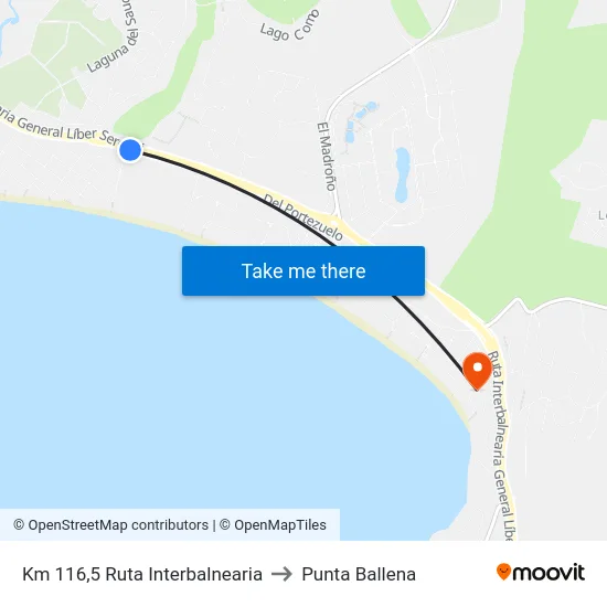 Km 116,5 Ruta Interbalnearia to Punta Ballena map