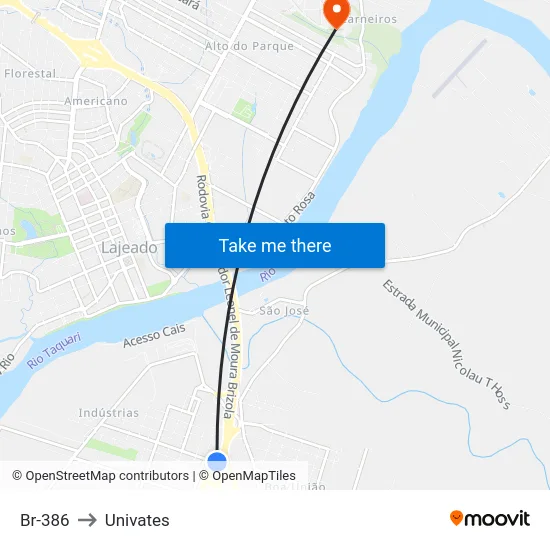 Br-386 to Univates map