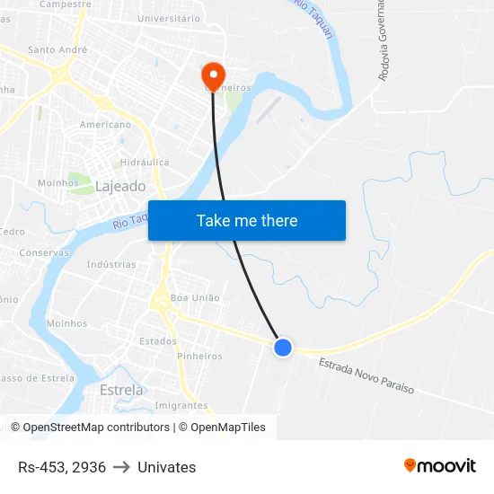 Rs-453, 2936 to Univates map