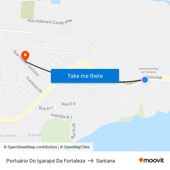 Portuário Do Igarapé Da Fortaleza to Santana map