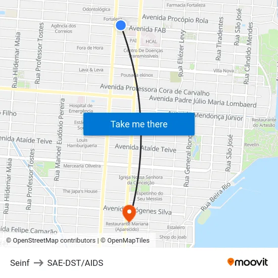 Seinf to SAE-DST/AIDS map