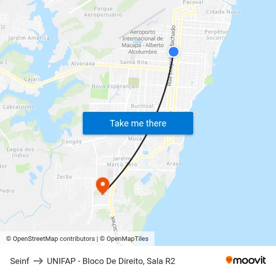 Seinf to UNIFAP - Bloco De Direito, Sala R2 map