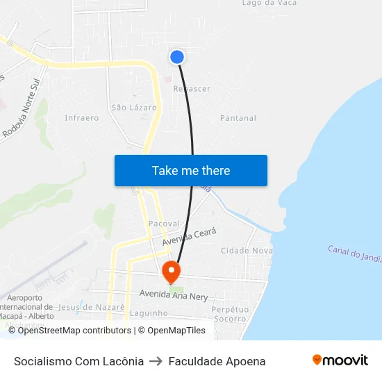 Socialismo Com Lacônia to Faculdade Apoena map