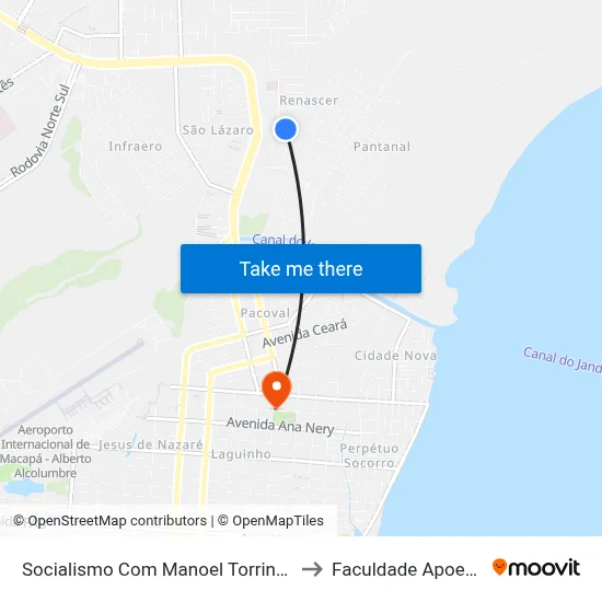 Socialismo Com Manoel Torrinha to Faculdade Apoena map