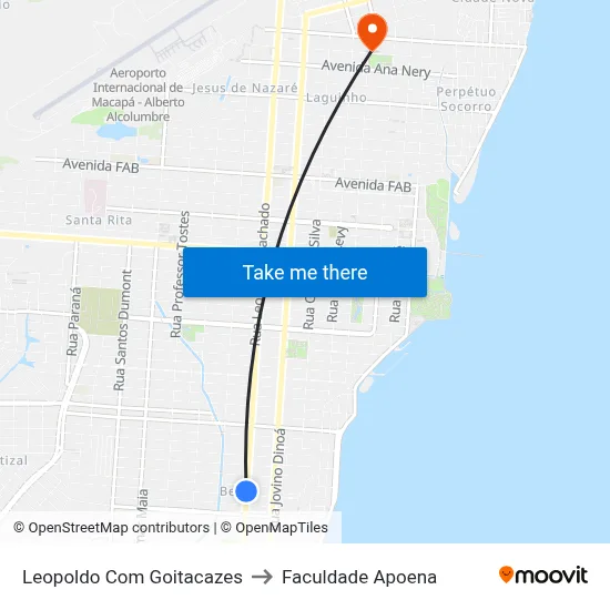 Leopoldo Com Goitacazes to Faculdade Apoena map
