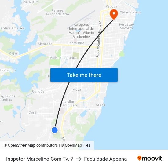 Inspetor Marcelino Com Tv. 7 to Faculdade Apoena map