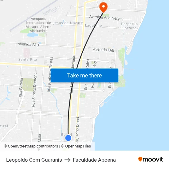 Leopoldo Com Guaranis to Faculdade Apoena map