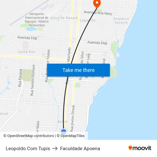 Leopoldo Com Tupis to Faculdade Apoena map