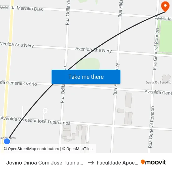 Jovino Dinoá Com José Tupinambá to Faculdade Apoena map