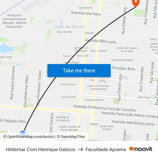 Hildemar Com Henrique Galúcio to Faculdade Apoena map