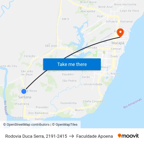 Rodovia Duca Serra, 2191-2415 to Faculdade Apoena map