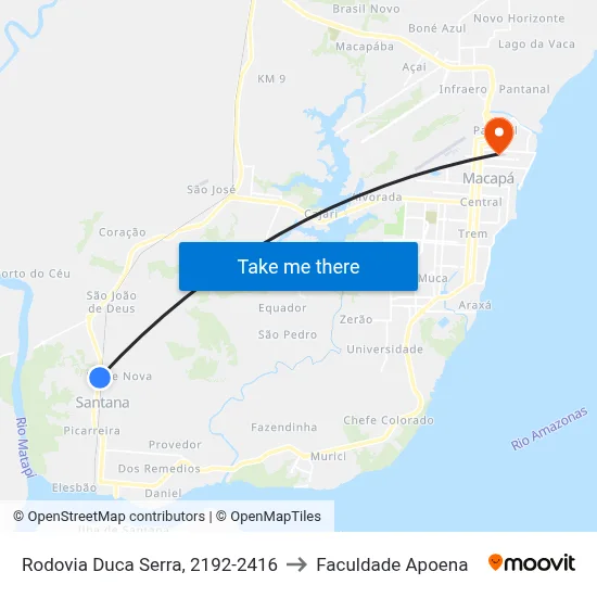 Rodovia Duca Serra, 2192-2416 to Faculdade Apoena map