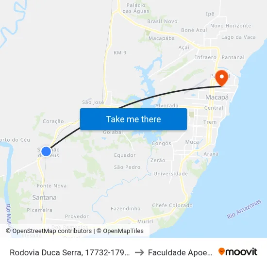 Rodovia Duca Serra, 17732-17920 to Faculdade Apoena map