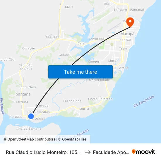 Rua Cláudio Lúcio Monteiro, 1059-1419 to Faculdade Apoena map