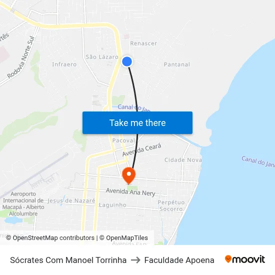 Sócrates Com Manoel Torrinha to Faculdade Apoena map
