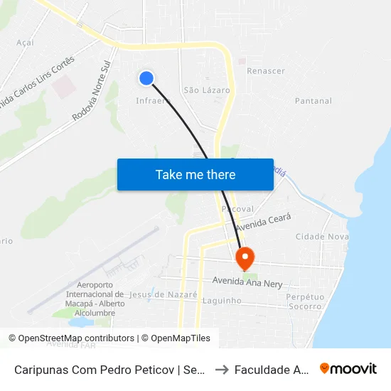 Caripunas Com Pedro Peticov | Sentido Oeste to Faculdade Apoena map