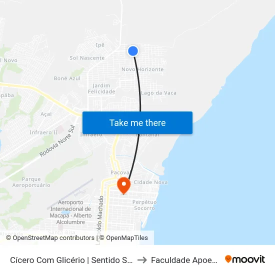 Cícero Com Glicério | Sentido Sul to Faculdade Apoena map