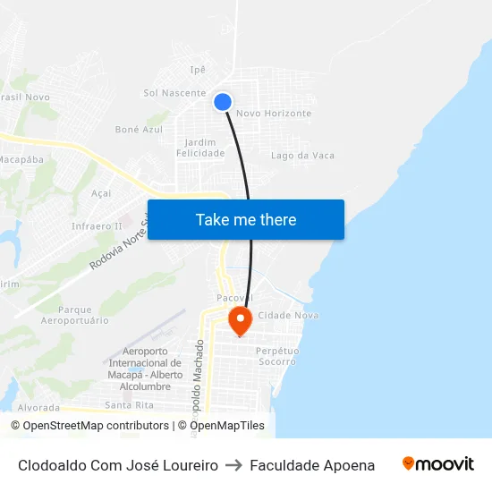 Clodoaldo Com José Loureiro to Faculdade Apoena map