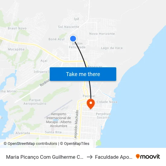 Maria Picanço Com Guilherme Coelho to Faculdade Apoena map