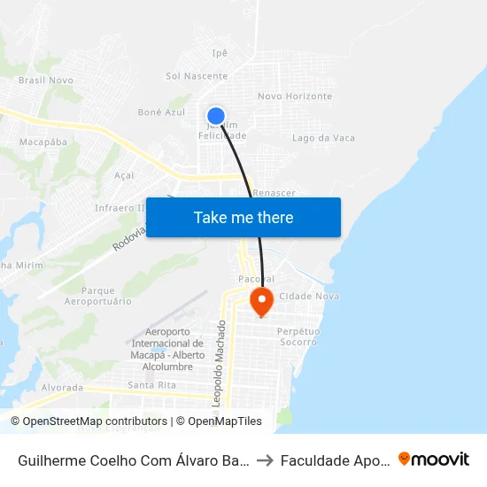 Guilherme Coelho Com Álvaro Barbosa to Faculdade Apoena map