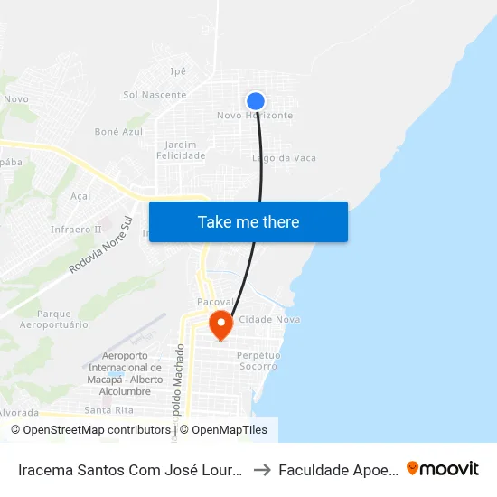 Iracema Santos Com José Loureiro to Faculdade Apoena map