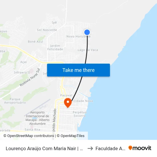 Lourenço Araújo Com Maria Nair | Sentido Oeste to Faculdade Apoena map