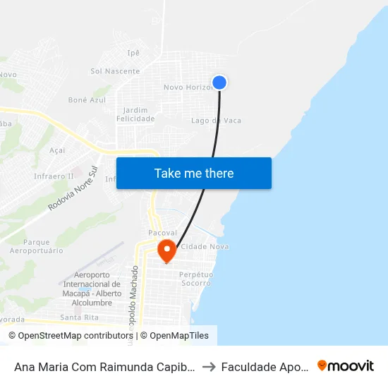 Ana Maria Com Raimunda Capiberibe to Faculdade Apoena map