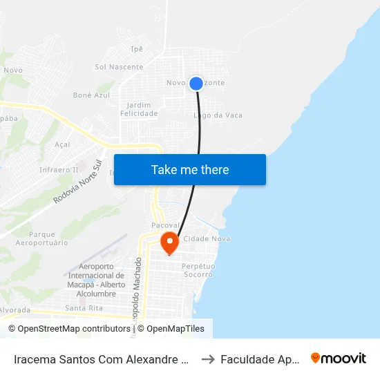 Iracema Santos Com Alexandre Da Silva to Faculdade Apoena map